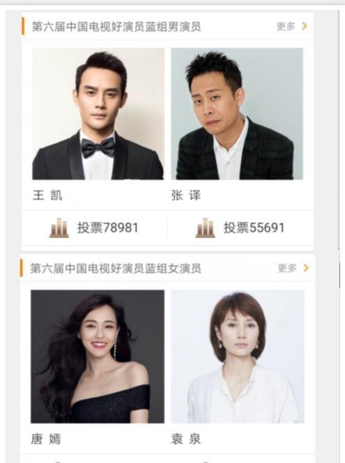 好演员投票,星光熠熠,实力与人气并重